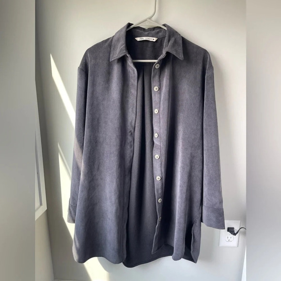 Zara | Corduroy Button-down Shirt Jacket  Size XS - Picture 3 of 7